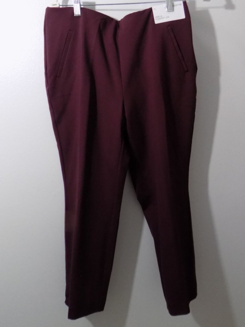 NWT [Brand] Wine Burgundy Straight Leg Dress Pants Trousers